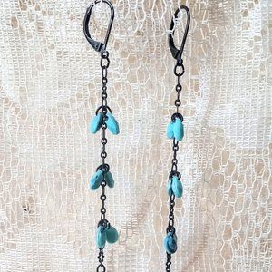 Boho Turquoise Chic Duster Dangle Earrings